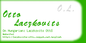 otto laczkovits business card