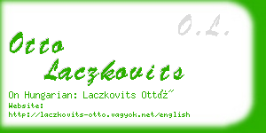 otto laczkovits business card